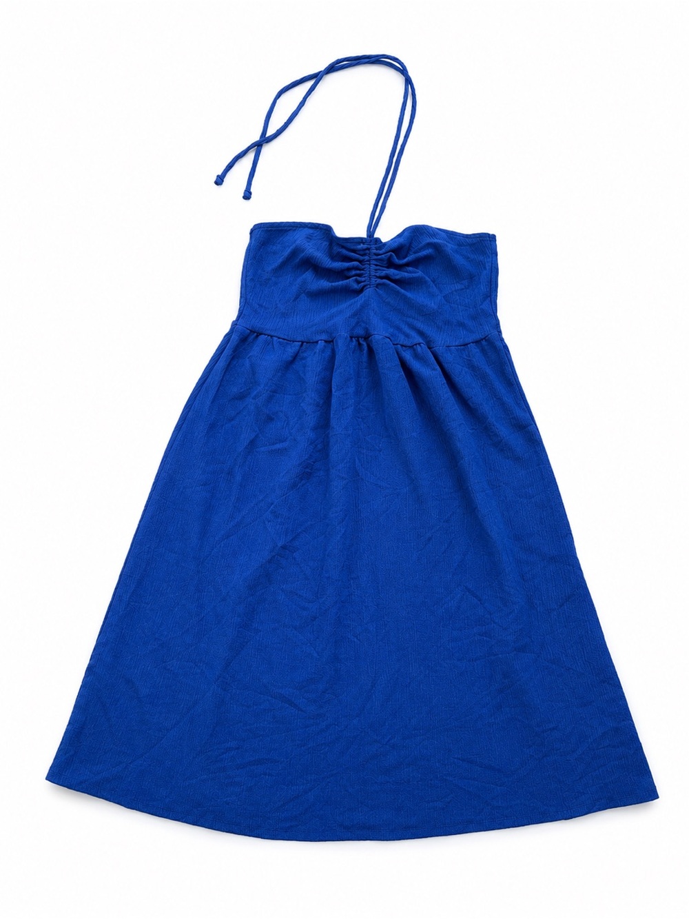 H&M Blue Strapless Halter Dress Size Large